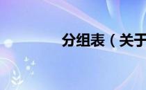 分组表（关于分组表介绍）
