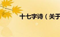 十七字诗（关于十七字诗简介）