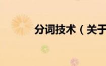 分词技术（关于分词技术介绍）