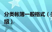 分类帐簿一般格式（关于分类帐簿一般格式介绍）