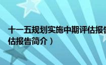 十一五规划实施中期评估报告（关于十一五规划实施中期评估报告简介）