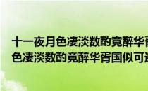 十一夜月色凄淡数酌竟醉华胥国似可避世也（关于十一夜月色凄淡数酌竟醉华胥国似可避世也简介）