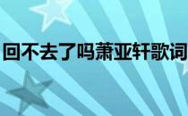 回不去了吗萧亚轩歌词（回不去了吗 萧亚轩）