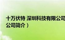 十万伏特 深圳科技有限公司（关于十万伏特 深圳科技有限公司简介）