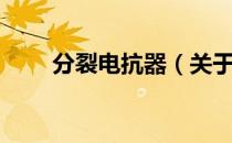 分裂电抗器（关于分裂电抗器介绍）