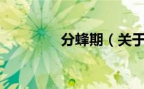 分蜂期（关于分蜂期介绍）