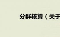 分群核算（关于分群核算介绍）