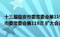 十三届临安市委常委会第119次 扩大会议（关于十三届临安市委常委会第119次 扩大会议简介）
