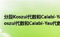 分段Koszul代数和Calabi-Yau代数的相关研究（关于分段Koszul代数和Calabi-Yau代数的相关研究介绍）
