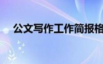 公文写作工作简报格式（工作简报格式）