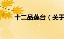 十二品莲台（关于十二品莲台简介）