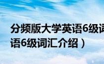 分频版大学英语6级词汇（关于分频版大学英语6级词汇介绍）