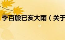 季百般已亥大雨（关于季百般已亥大雨介绍）