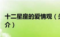十二星座的爱情观（关于十二星座的爱情观简介）