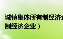 城镇集体所有制经济企业（关于城镇集体所有制经济企业）