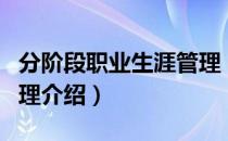 分阶段职业生涯管理（关于分阶段职业生涯管理介绍）