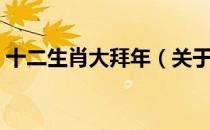 十二生肖大拜年（关于十二生肖大拜年简介）