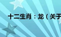 十二生肖：龙（关于十二生肖：龙简介）
