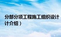 分部分项工程施工组织设计（关于分部分项工程施工组织设计介绍）