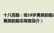 十八而励：给18岁男孩的励志箴言（关于十八而励：给18岁男孩的励志箴言简介）