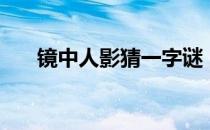 镜中人影猜一字谜（镜中人影打一字）