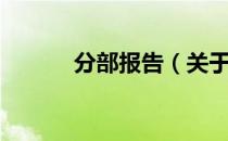 分部报告（关于分部报告介绍）