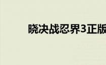 晓决战忍界3正版（晓决战忍界3）