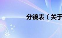 分镜表（关于分镜表介绍）