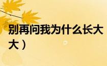 别再问我为什么长大（关于别再问我为什么长大）
