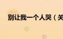 别让我一个人哭（关于别让我一个人哭）