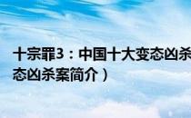 十宗罪3：中国十大变态凶杀案（关于十宗罪3：中国十大变态凶杀案简介）