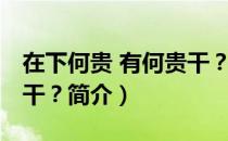 在下何贵 有何贵干？（关于在下何贵 有何贵干？简介）