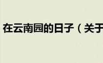 在云南园的日子（关于在云南园的日子简介）