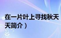 在一片叶上寻找秋天（关于在一片叶上寻找秋天简介）