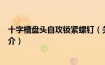 十字槽盘头自攻锁紧螺钉（关于十字槽盘头自攻锁紧螺钉简介）