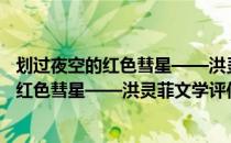 划过夜空的红色彗星——洪灵菲文学评传（关于划过夜空的红色彗星——洪灵菲文学评传介绍）