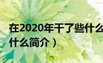 在2020年干了些什么（关于在2020年干了些什么简介）