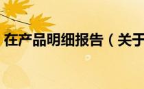 在产品明细报告（关于在产品明细报告简介）