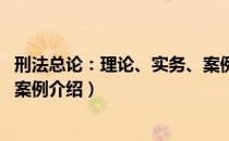刑法总论：理论、实务、案例（关于刑法总论：理论、实务、案例介绍）