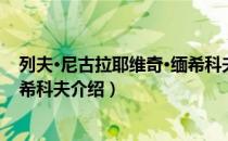 列夫·尼古拉耶维奇·缅希科夫（关于列夫·尼古拉耶维奇·缅希科夫介绍）