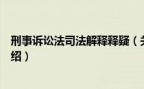 刑事诉讼法司法解释释疑（关于刑事诉讼法司法解释释疑介绍）