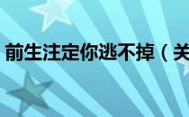前生注定你逃不掉（关于前生注定你逃不掉）