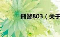 刑警803（关于刑警803介绍）