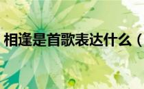 相逢是首歌表达什么（为什么说相逢是首歌）