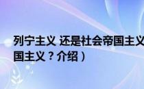 列宁主义 还是社会帝国主义？（关于列宁主义 还是社会帝国主义？介绍）