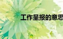 工作呈报的意思（呈报的意思）