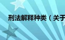 刑法解释种类（关于刑法解释种类介绍）