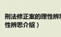 刑法修正案的理性辨思（关于刑法修正案的理性辨思介绍）