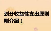 划分收益性支出原则（关于划分收益性支出原则介绍）