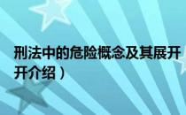 刑法中的危险概念及其展开（关于刑法中的危险概念及其展开介绍）
